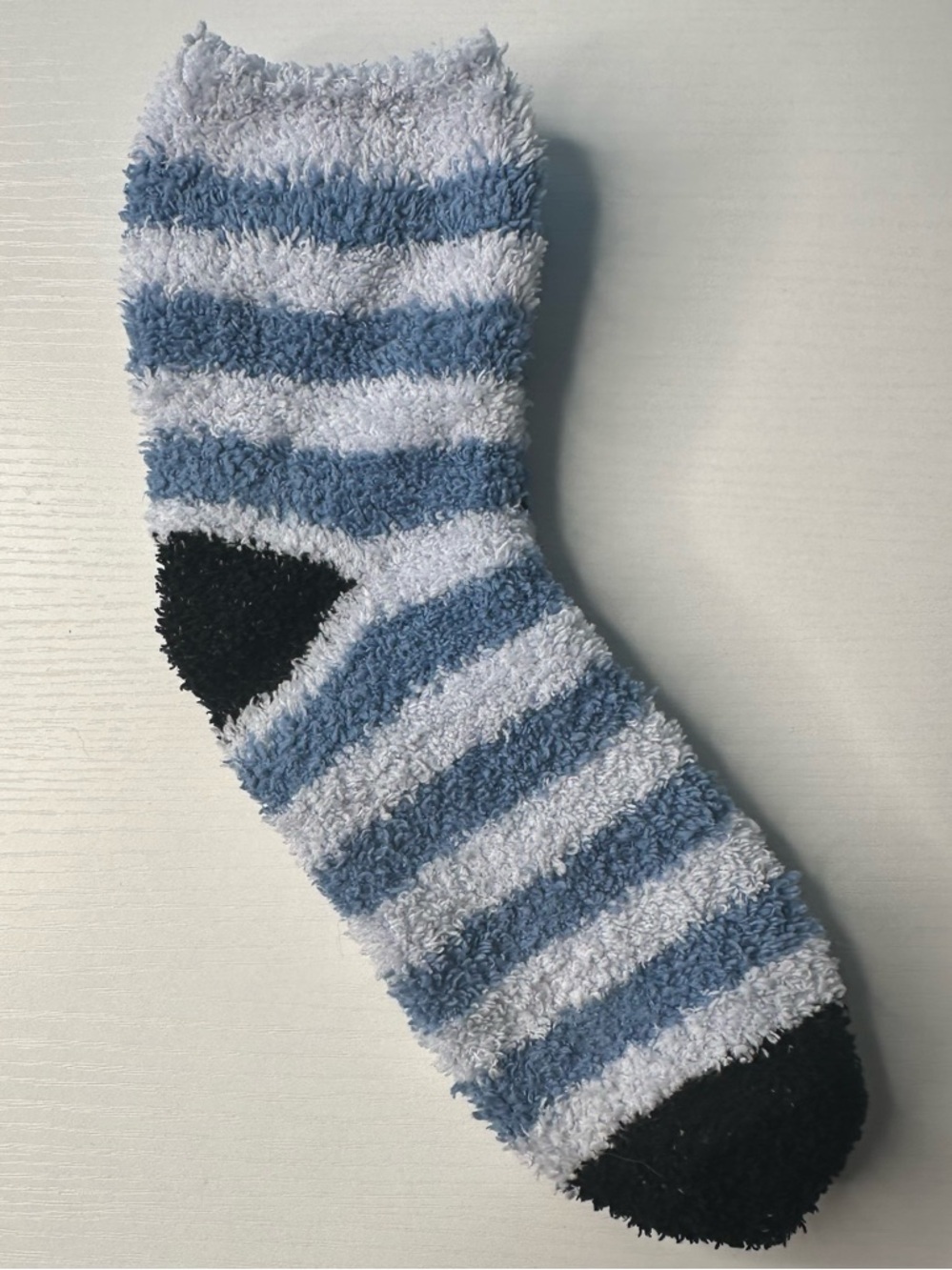 💲4 with purchase❗️- Fuzzy Blue & Light Blue Striped Socks